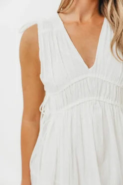 Outlet Worth Collective The Ellice Dress in White - 100% Cotton