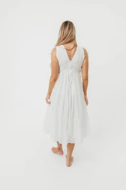 Outlet Worth Collective The Ellice Dress in White - 100% Cotton