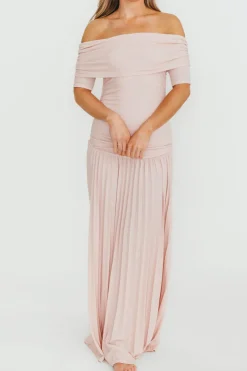 Online Worth Collective The Lennox Maxi Dress in Dusty Pink