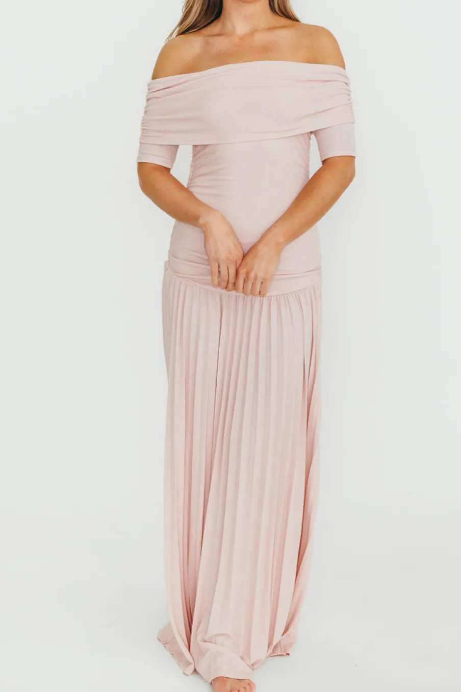 Online Worth Collective The Lennox Maxi Dress in Dusty Pink