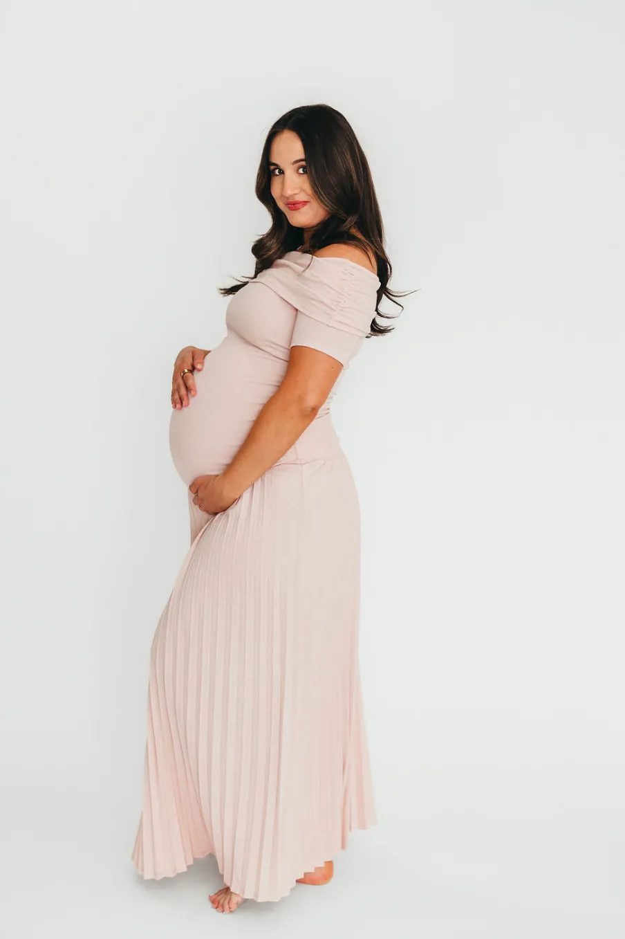 Online Worth Collective The Lennox Maxi Dress in Dusty Pink