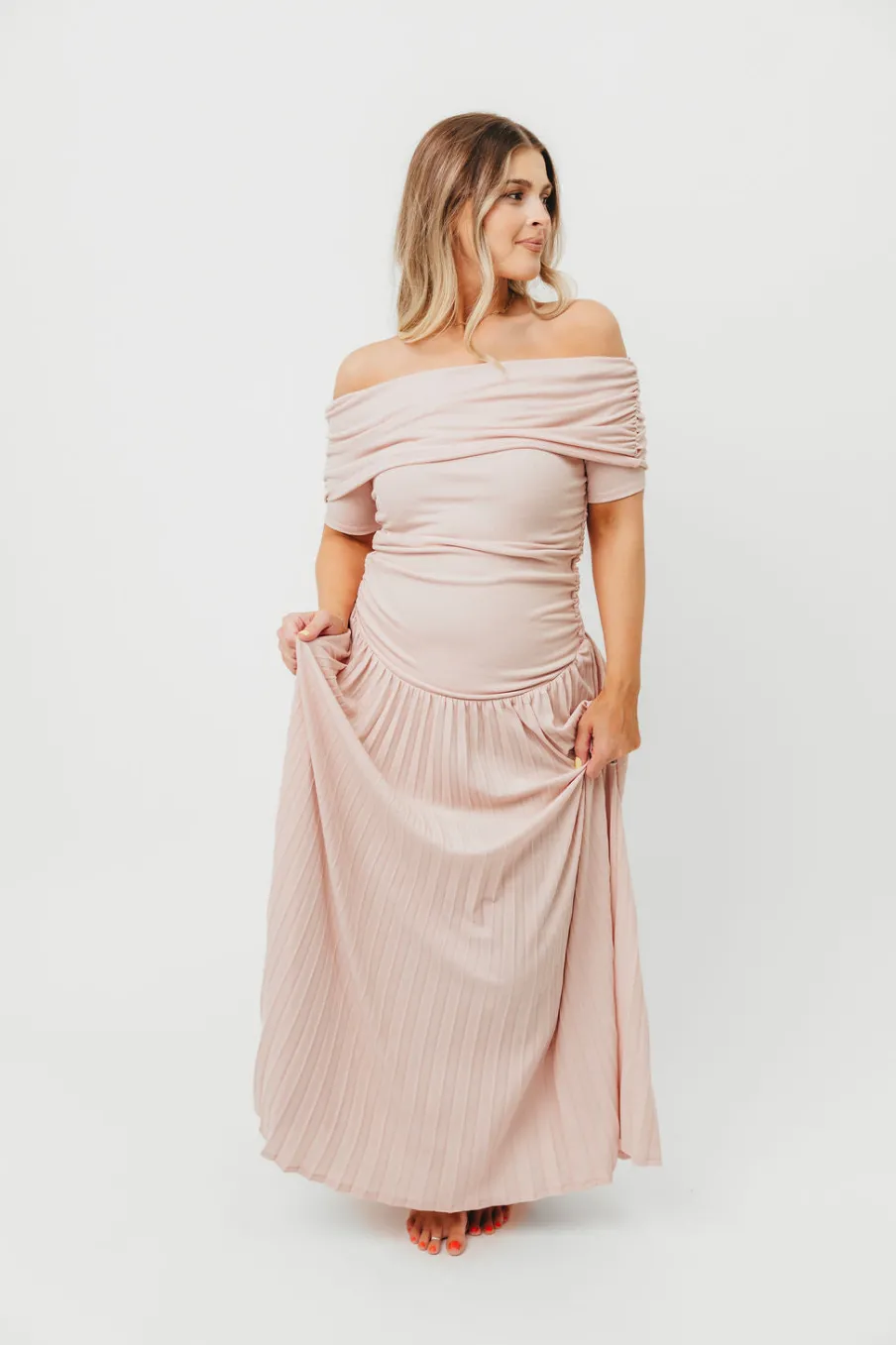 Online Worth Collective The Lennox Maxi Dress in Dusty Pink