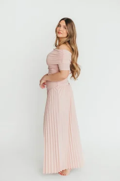 Online Worth Collective The Lennox Maxi Dress in Dusty Pink
