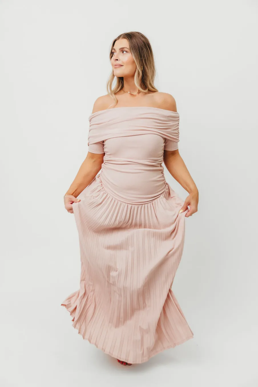 Online Worth Collective The Lennox Maxi Dress in Dusty Pink