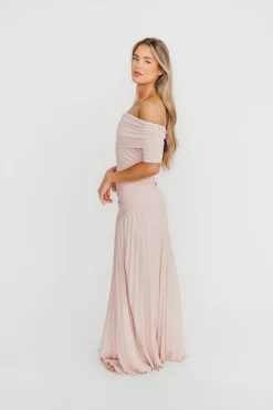 Online Worth Collective The Lennox Maxi Dress in Dusty Pink