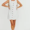Clearance Worth Collective Tinley Button Dress in White