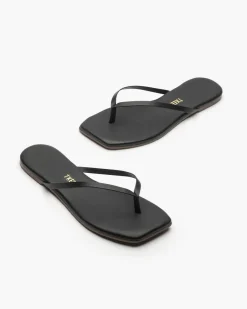Online Worth Collective Tkees Square Toe Flip Flop Sandal in Black