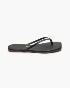 Online Worth Collective Tkees Square Toe Flip Flop Sandal in Black