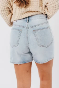 Discount Worth Collective Tommie Longer Length Short in Light Denim
