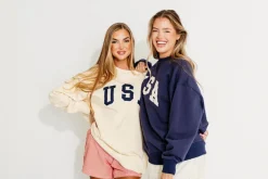 Best Worth Collective USA 100% Cotton Terry Pullover in Cream