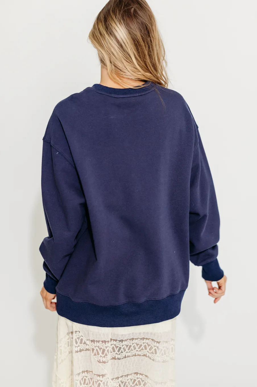 Clearance Worth Collective USA 100% Cotton Terry Pullover in Navy
