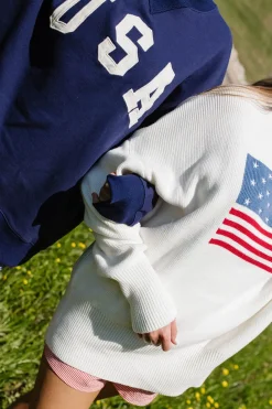 Clearance Worth Collective USA 100% Cotton Terry Pullover in Navy