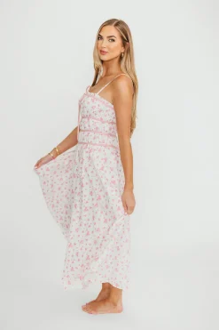 Best Worth Collective Vanessa Midi Dress in Pink