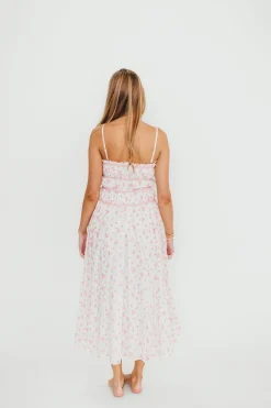 Best Worth Collective Vanessa Midi Dress in Pink