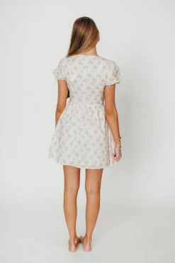 Outlet Worth Collective Veronica Mini Dress in Cream/Lilac Floral