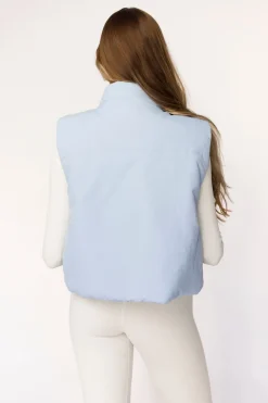 Outlet Worth Collective Viv Puffer Vest in Baby Blue