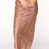 Best Worth Collective Wild Side Leopard Skirt in Taupe