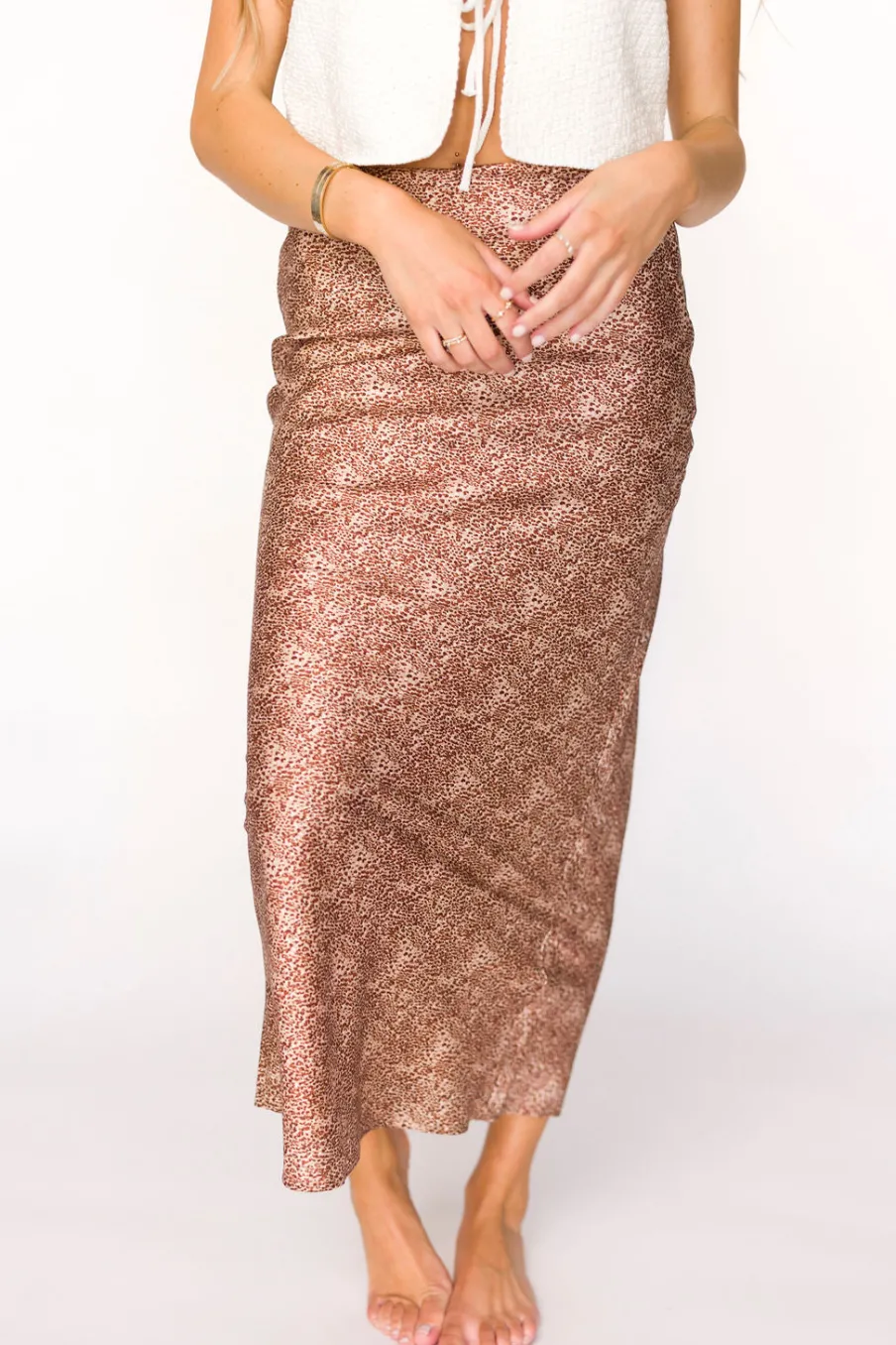 Best Worth Collective Wild Side Leopard Skirt in Taupe