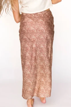 Best Worth Collective Wild Side Leopard Skirt in Taupe