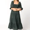 Discount Worth Collective Willow Maxi Dress in Emerald Green - Bump Friendly