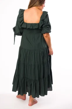 Discount Worth Collective Willow Maxi Dress in Emerald Green - Bump Friendly