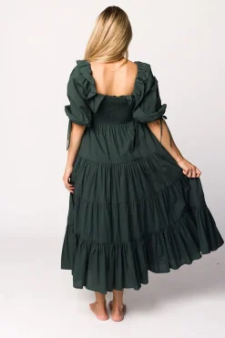 Discount Worth Collective Willow Maxi Dress in Emerald Green - Bump Friendly