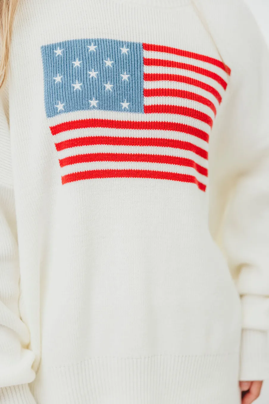 Online Worth Collective American Honey Sweater in White