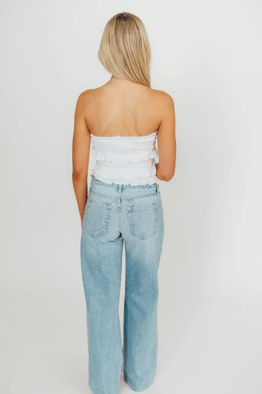 Online Worth Collective Zayne Cardigan and Strapless Tube Top And Sweater Set in Off-White